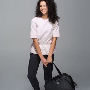 Lululemon Peplum Pullover Fleece Lined Soft Pink
